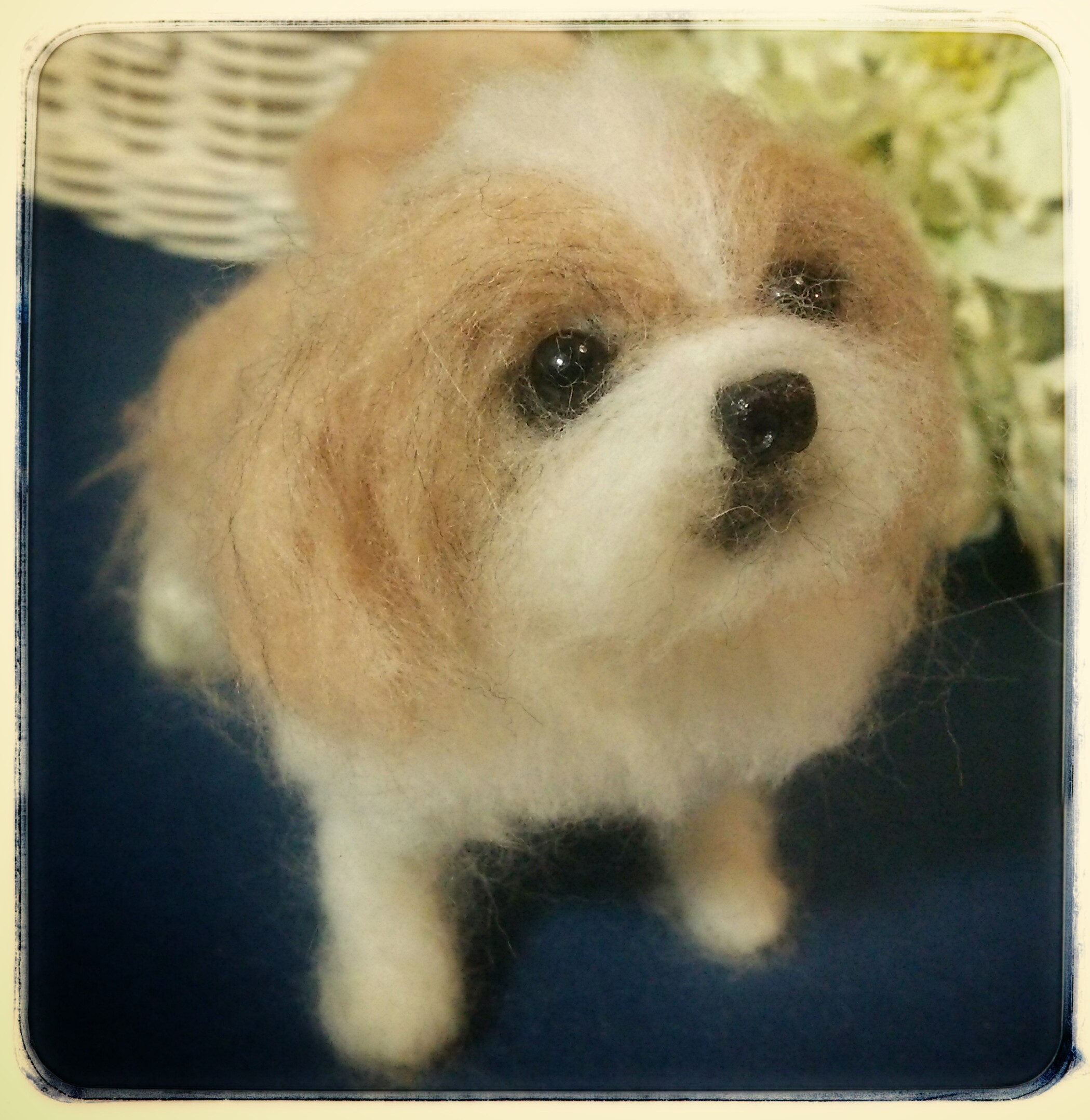 羊毛フェルト 犬 シーズー 16 羊毛フェルト なな絵布 通販
