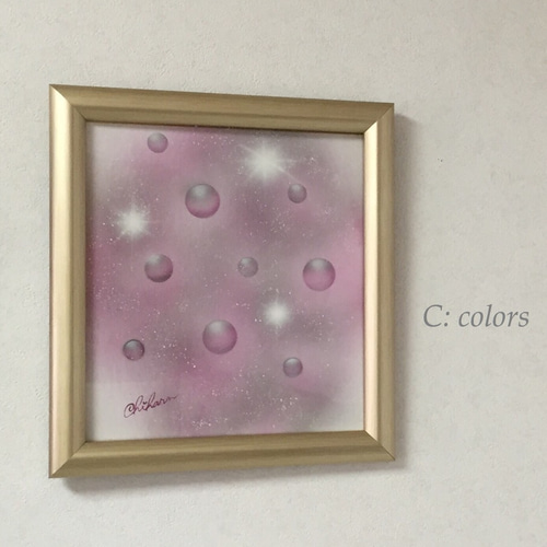 絵画　アクリル絵　額縁　ボード　シャボン玉 絵画 アクリル絵 額縁 ボード シャボン玉