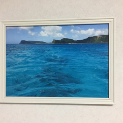 【送料無料】  沖の水色　アート写真（額なし） 2枚目の画像