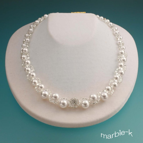 キラキラ輝くエレガントなパールネックレス ネックレス・ペンダント  