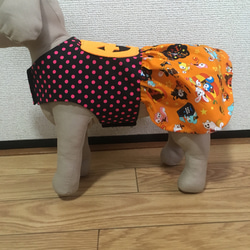 犬☆ワンちゃん☆可愛いハロウィンドレス☆オレンジ☆Ｍ☆おまけ付き 2枚目の画像