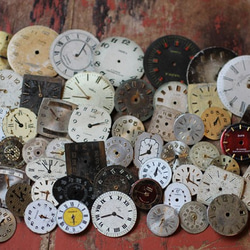 ヴィンテージの時計の文字盤【1116-Ｄ】　50枚↑ 1枚目の画像