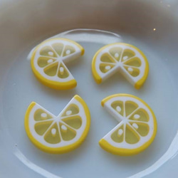 6個　ジャパンヴィンテージ　レモンのカボション 4枚目の画像