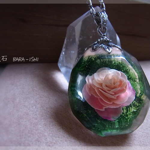 薔薇石（バラいし）ディスタントドラムス・モチーフ ネックレス