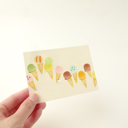 カラフルアイスクリームの手染めイラスト（Ｌ判タイプ） 4枚目の画像