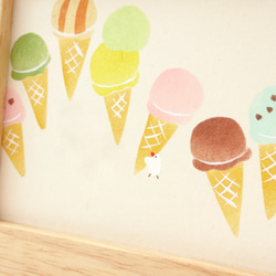カラフルアイスクリームの手染めイラスト（Ｌ判タイプ） 6枚目の画像