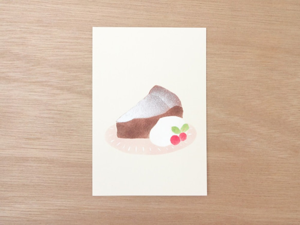 ガトーショコラの手染めポストカード 3枚目の画像