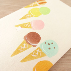 〈カラフルアイスクリーム〉手染めぽち袋 4枚目の画像