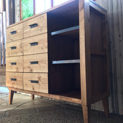 creema限定」オーダー可能 アンティーク風 無垢 チェスト