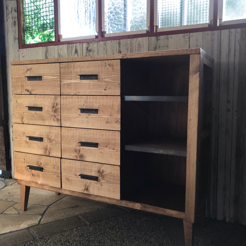 アンティークシャツケース風チェスト 無垢材 6杯引き出し キャビネット アンティークシャツケース風チェスト 無垢材 6杯引き出し キャビネット