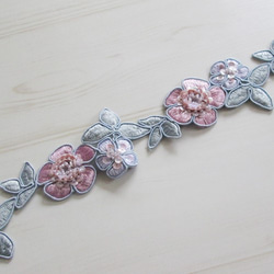 American Flower Bead Braid 粉色 藍色 第1張的照片