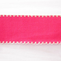 Aida 膠帶 5 厘米寬棉質聖誕紅色縫線帶，可享受縫製 第1張的照片