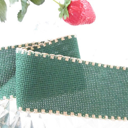 Aida 膠帶 5 厘米寬棉質聖誕綠色縫合帶，享受縫合 第2張的照片
