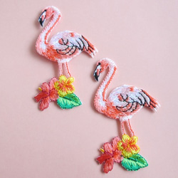 French Bird Applique Colorful Bird 火烈鳥 第2張的照片