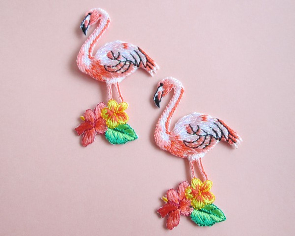 French Bird Applique Colorful Bird 火烈鳥 第2張的照片