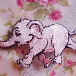 法國大象貼花嬰兒粉色 第2張的照片
