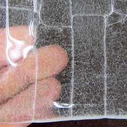 涼しげな複雑模様のガラス長皿　ＳＤＬ２６ 2枚目の画像
