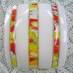 彩り鮮やかなボーダーガラス皿　ＳＤ２１ 4枚目の画像