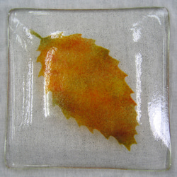 秋の葉っぱガラス皿　ＳＤ３７２ 4枚目の画像