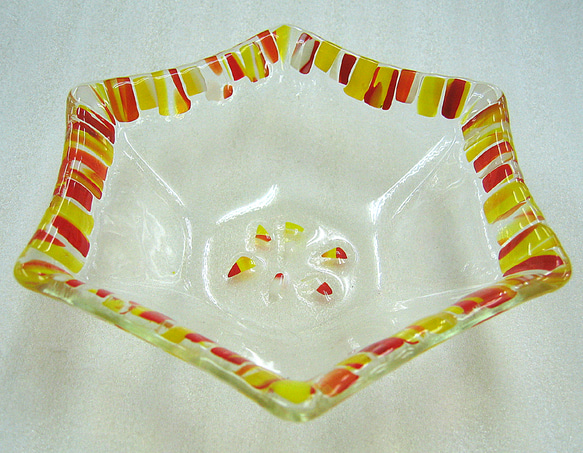 ガラス鉢　６角形　ＳＢ１８４ 2枚目の画像