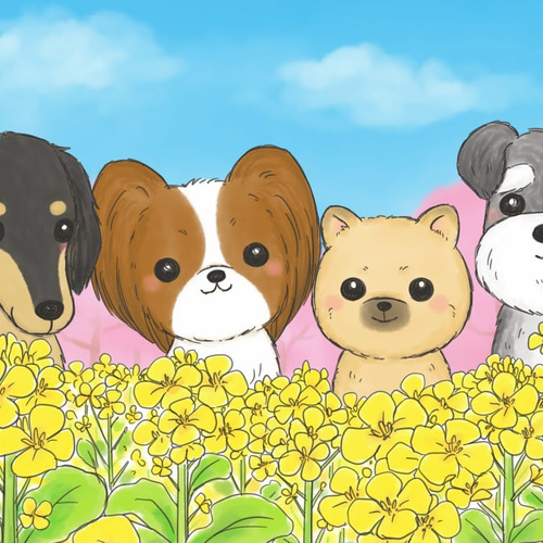 手描きイラスト オーダー】1000円～ ポストカード 小色紙 ミニカード