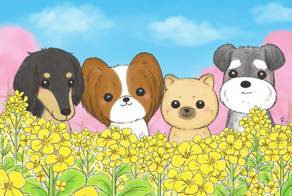 ☆様専用ページ トイプー4似顔絵 背景イメージ参考2枚 【公式通販】