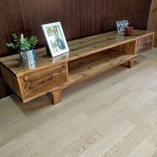 テレビ台 テレビボード AVボード パイン無垢材 120cm ハンドメイド 120 家具・インテリア テレビ台 テレビボード AVボード パイン