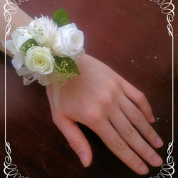リスト ブーケ プリザーブドフラワー ウェディング カラードレスに☆リストレット プリザーブドフラワーで作る結婚式のリストレット | はじめて
