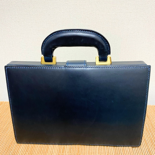 ホ*ジ様 ダレスバッグ　ブッテーロ本革　ネイビー　総手縫い ホ*ジ様 ダレスバッグ ブッテーロ本革 ネイビー 総手縫い ダレス