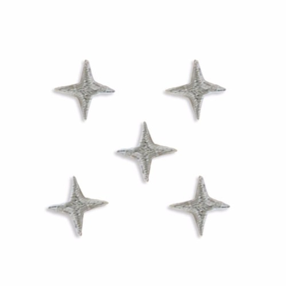 ちいさなダイヤのワッペン（グレー) 2枚目の画像