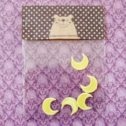 ちいさな月のワッペン（イエロー） 4枚目の画像