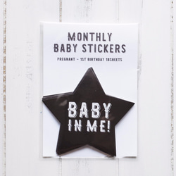 普通郵便送料込★BABY MONTHLY STICKERS（マンスリーステッカー 月齢ステッカー/星02） 3枚目の画像