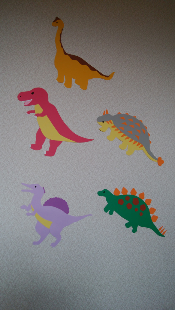 壁面【恐竜】ティラノサウルス＆トリケラトプス 3枚目の画像
