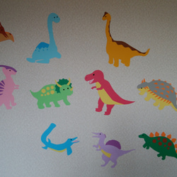 壁面【恐竜】フタバサウルス＆モササウルス 2枚目の画像