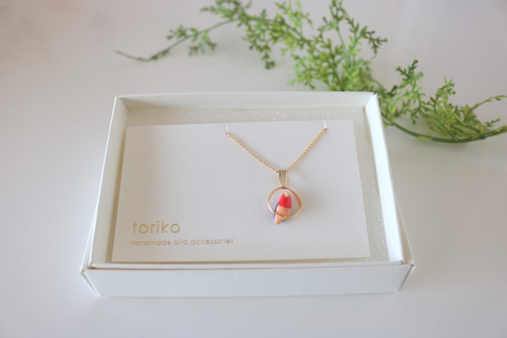 【14kgf】いろあそび　ペンダント（朱×紺）