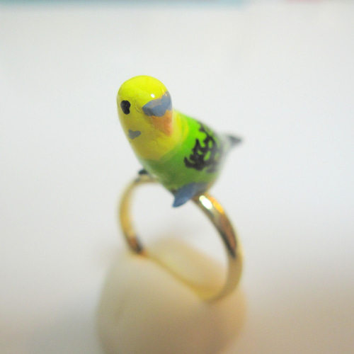 希少 ダール イェンセン セキセイインコ グリーン 鳥 フィギュリン L3】即決 希少 ダール イェンセン Dahl Jensen セキセイインコ