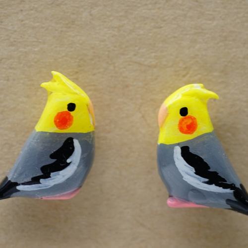 オカメインコ（ノーマル）レジン加工ピアス・イヤリング ピアス