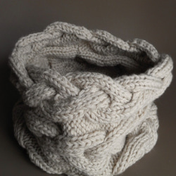 cables cowl/beige 第2張的照片