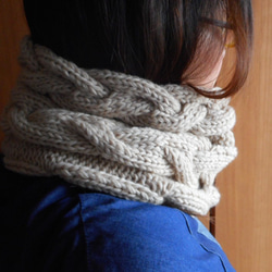 cables cowl/beige 第4張的照片