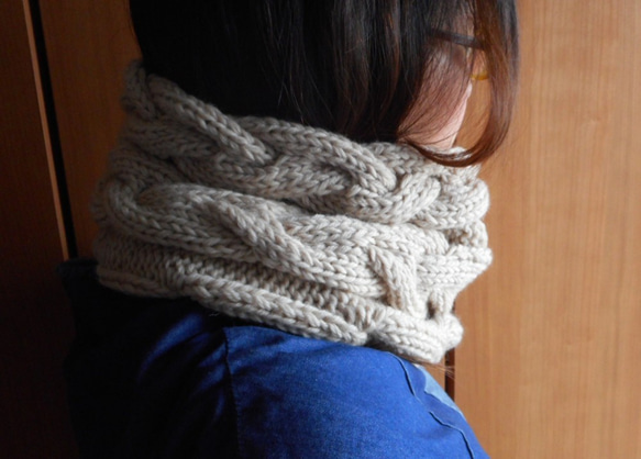 cable cowl/ベージュ 4枚目の画像