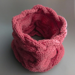 *新色* cable cowl/サーモンピンク 2枚目の画像