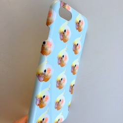 オカメインコ・パターン　スマホケース　 2枚目の画像