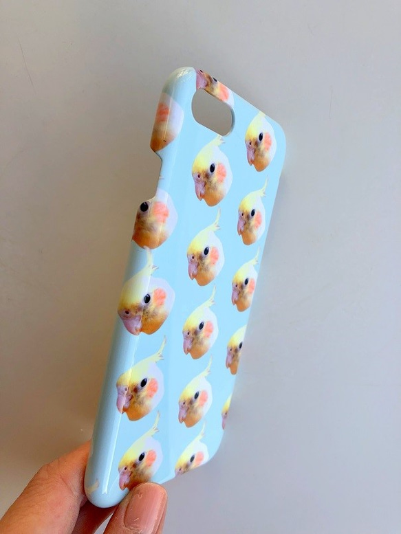 オカメインコ・パターン　スマホケース　 2枚目の画像