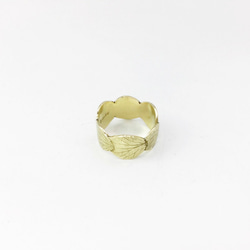 真鍮アクセサリー「葉っぱリング-brass ring」 2枚目の画像