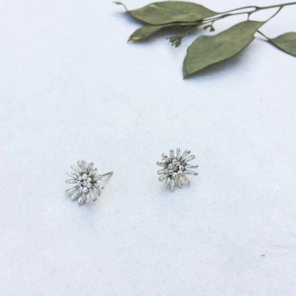 シルバーアクセサリー お花ピアス -Silver 1枚目の画像